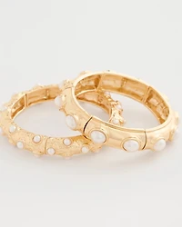 Stretch Cuff Bracelet Set of Two