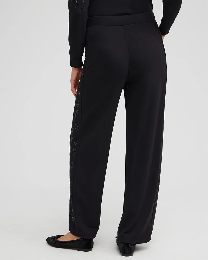 Zenergy Embellished Wide Leg Pants