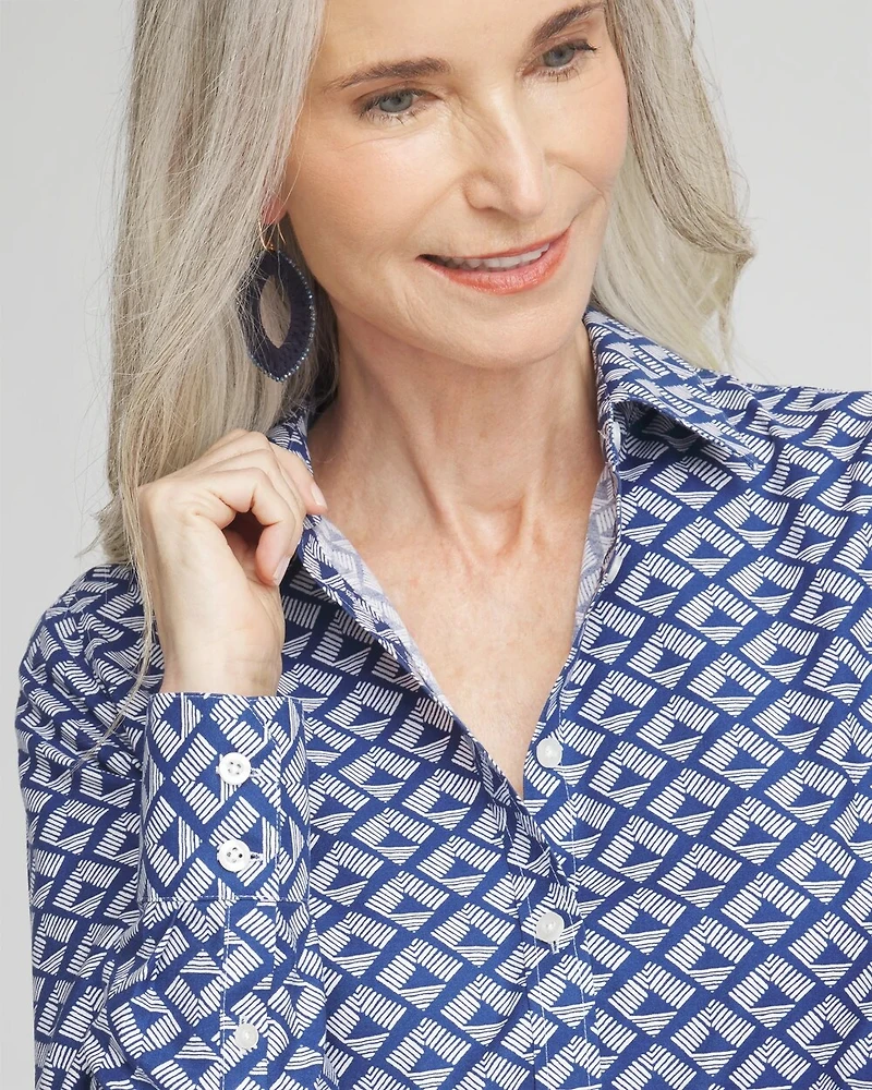 No Iron™ Diamond Print Shirt