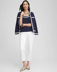 Contrast-Trim Lady Tank