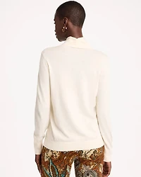 Tie-Neck Pullover Sweater