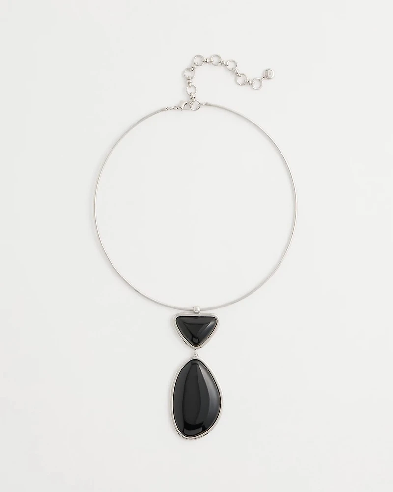 Geo Pendant Collar Necklace
