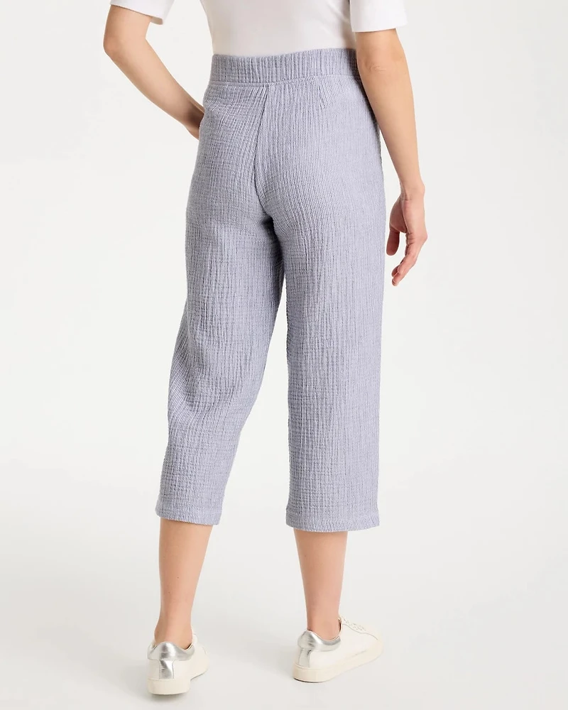 Zenergy® Striped Gauze Cropped Pants