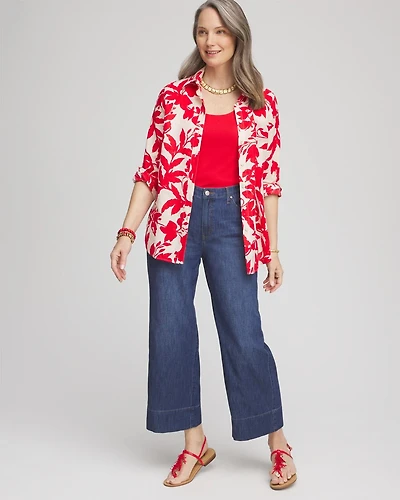 Wide Cropped Summer Jeans