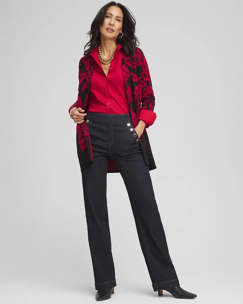 Floral Jacquard Cardigan