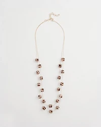 Cubed Tortoise Double-Strand Necklace
