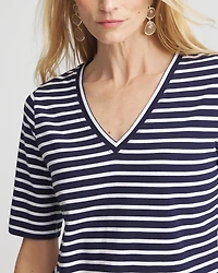 Striped V-Neck Perfect Tee
