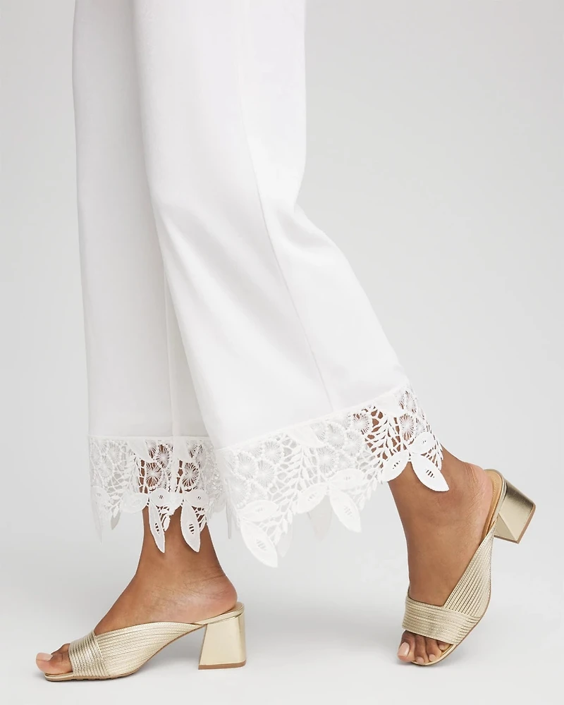 Travelers™ Crochet-Lace Cropped Pants