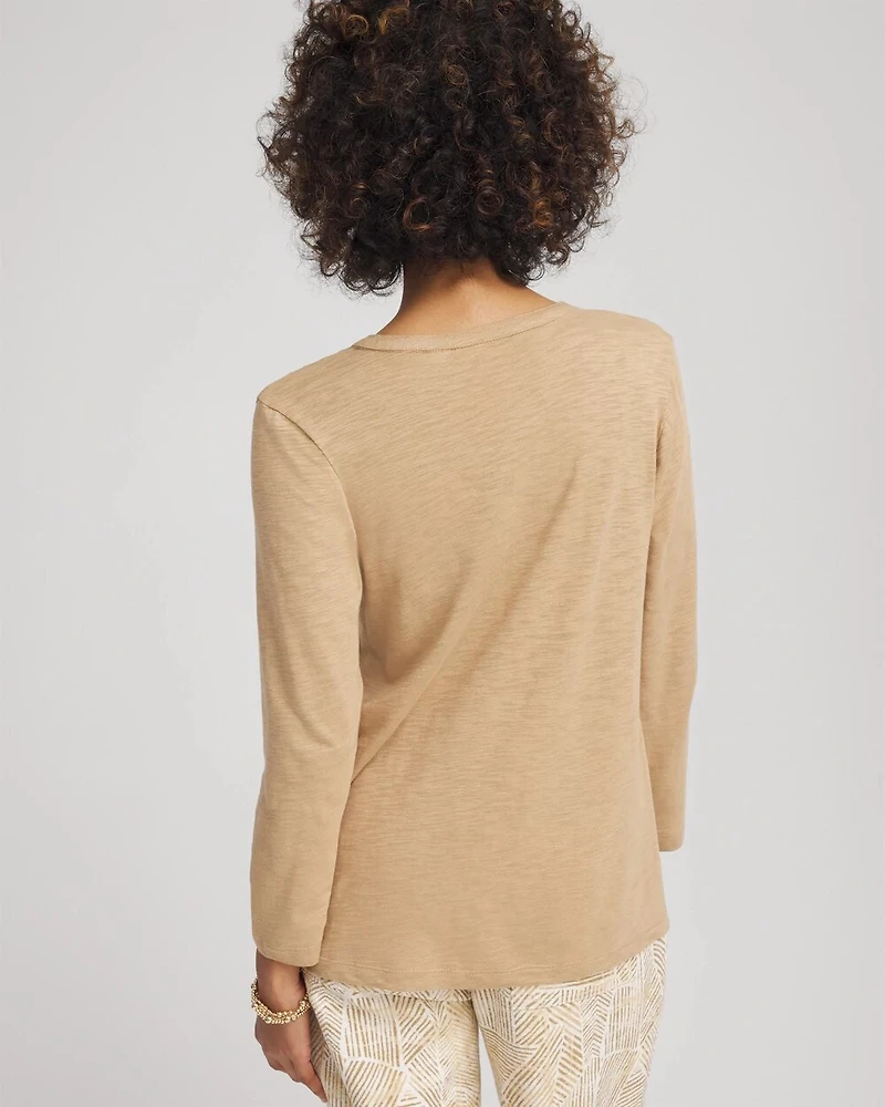 Cotton Slub Henley Shirt