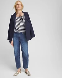 Relaxed Tapered Cropped Jeans