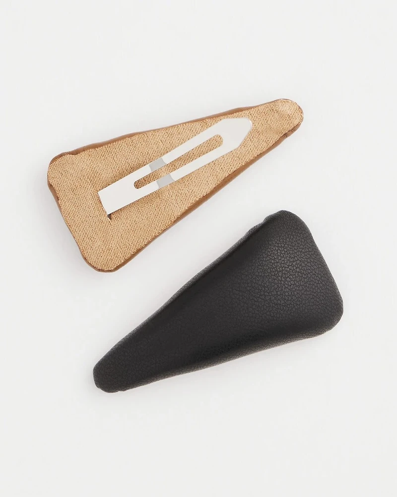 Classic Leather Motif Barrette