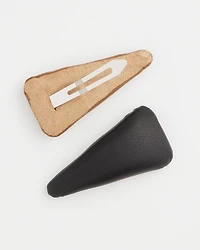 Classic Leather Motif Barrette