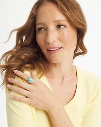 Turquoise Blue Stretch Ring