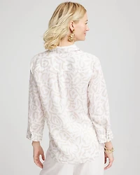 No Iron™ Animal Print Linen Shirt