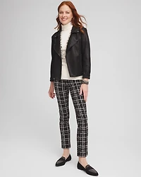 Brigitte Plaid Slim Ankle Pants