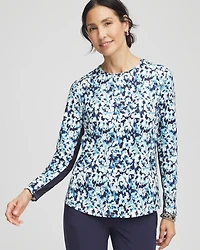 Zenergy® UPF Crew Neck Mesh-Inset Pullover