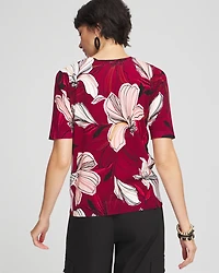 Blooms Short Sleeve Pullover Sweater