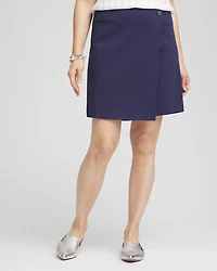Brigitte™ Pull-On Asymmetrical Wrap Skort