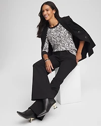 Pima Jewel Neck Contrast Tee