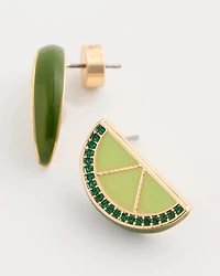 Luxurious Lime Stud Earrings