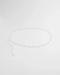 Silvertone Pebble Chain Belt