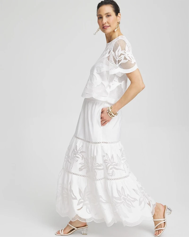 Poplin Pull-on Maxi Skirt