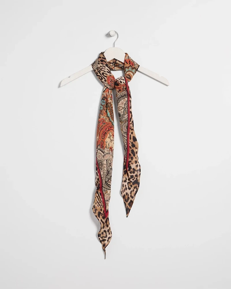 Ornate Paisley Print Diamond Scarf