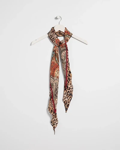 Ornate Paisley Print Diamond Scarf