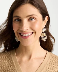 Artisanal Resin Organic Drop Earrings