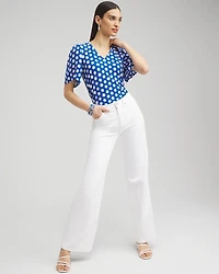 Dots Gauze Flutter Sleeve Top