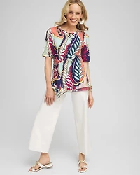 Touch of Cool™ Abstract Draped Tunic