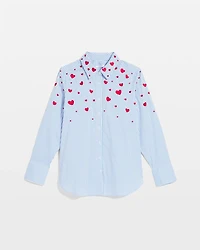 V-Day Striped Poplin Shirt