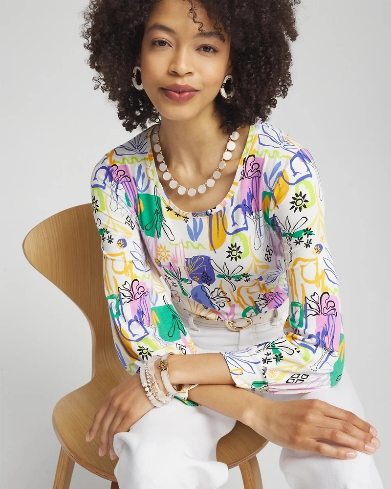 Touch of Cool™ Surreal Smock Sleeve Tee