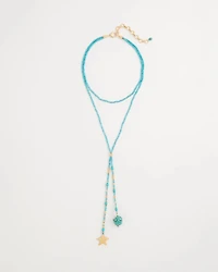 Genuine Turquoise Stone Y-Necklace