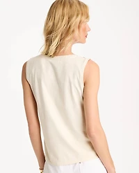 Caviar Trim Floral Tank