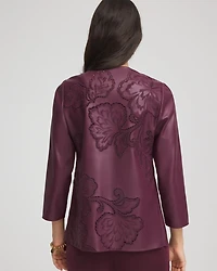 Travelers™ Collection Faux Leather Embroidered Jacket
