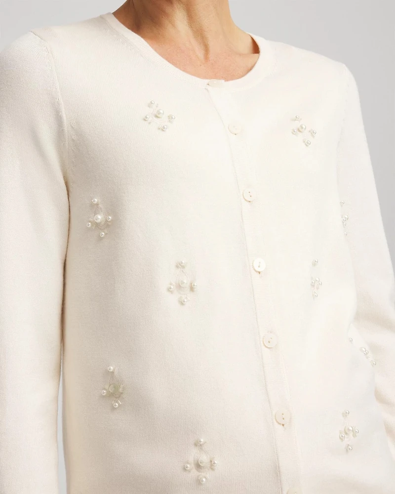 Ella Embellished Crewneck Cardigan
