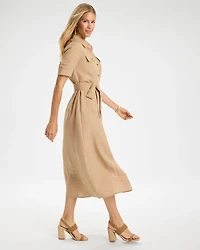 Linen Safari Shirtdress