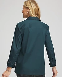 Rhinestone Embellished Poplin Tunic