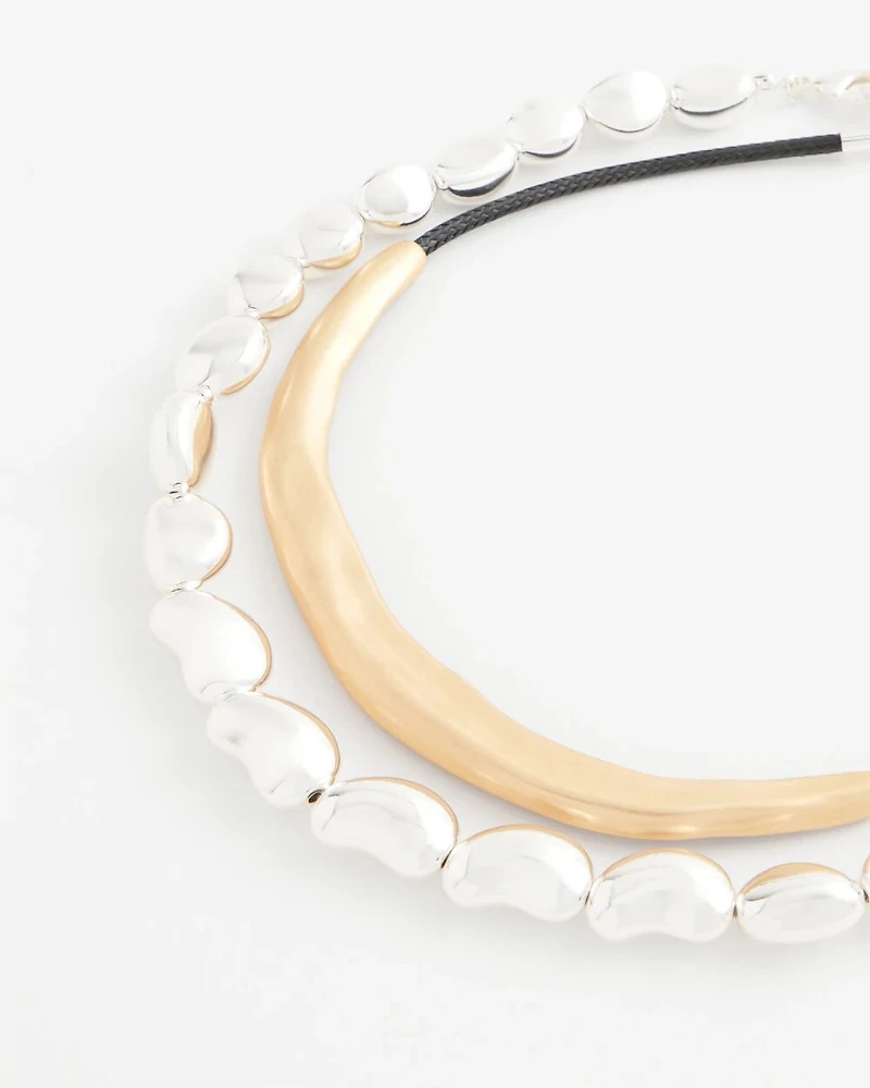Mixed-Metal Collar Necklace