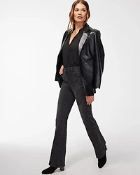 Girlfriend Tonal Embroidered Flare Jeans