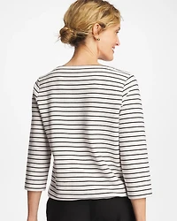 Zenergy® Striped Ottoman Drawstring Top