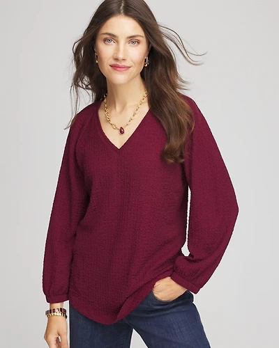 Textured Raglan Top