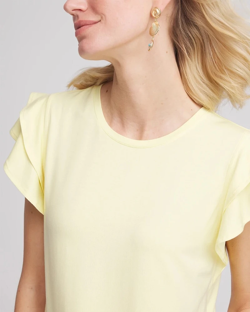 Touch of Cool™ Flutter Sleeve Tee