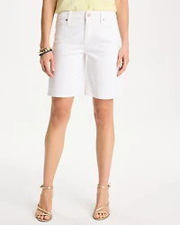 Girlfriend Slim White Jean Shorts