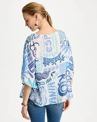 Island Printed Poncho
