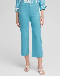 Trapunto Wide Leg Cropped Pants