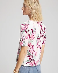 Floral Elbow-Sleeve Perfect Tee