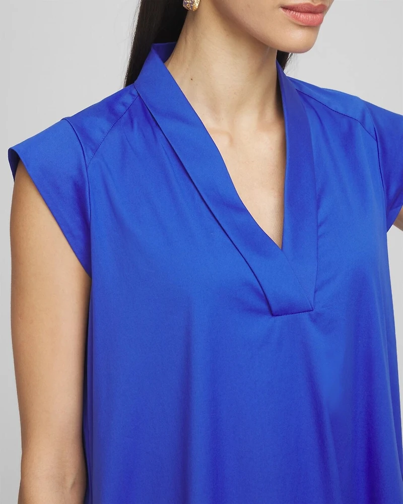 Petite Popover Poplin Maxi Dress