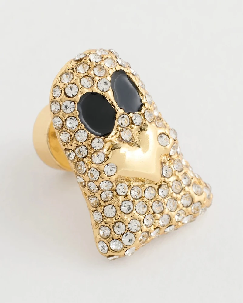 Sparkling Ghost Stud Earrings